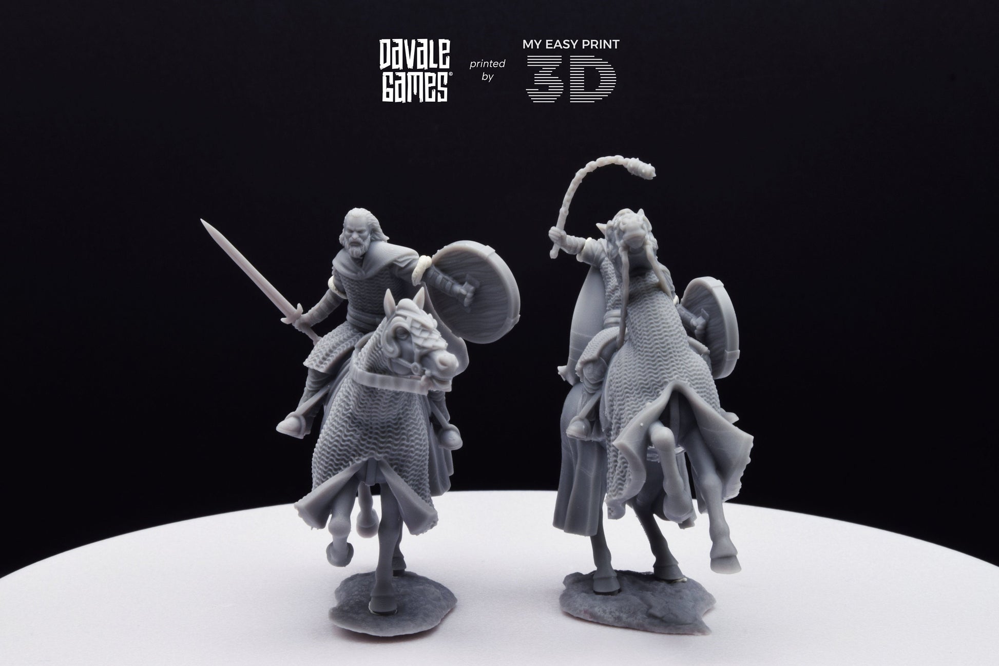 West Humans Hammer Sons Cavalry - Mounted - Davale Games - 3D Printed with high quality resin for LOTR/D&D games