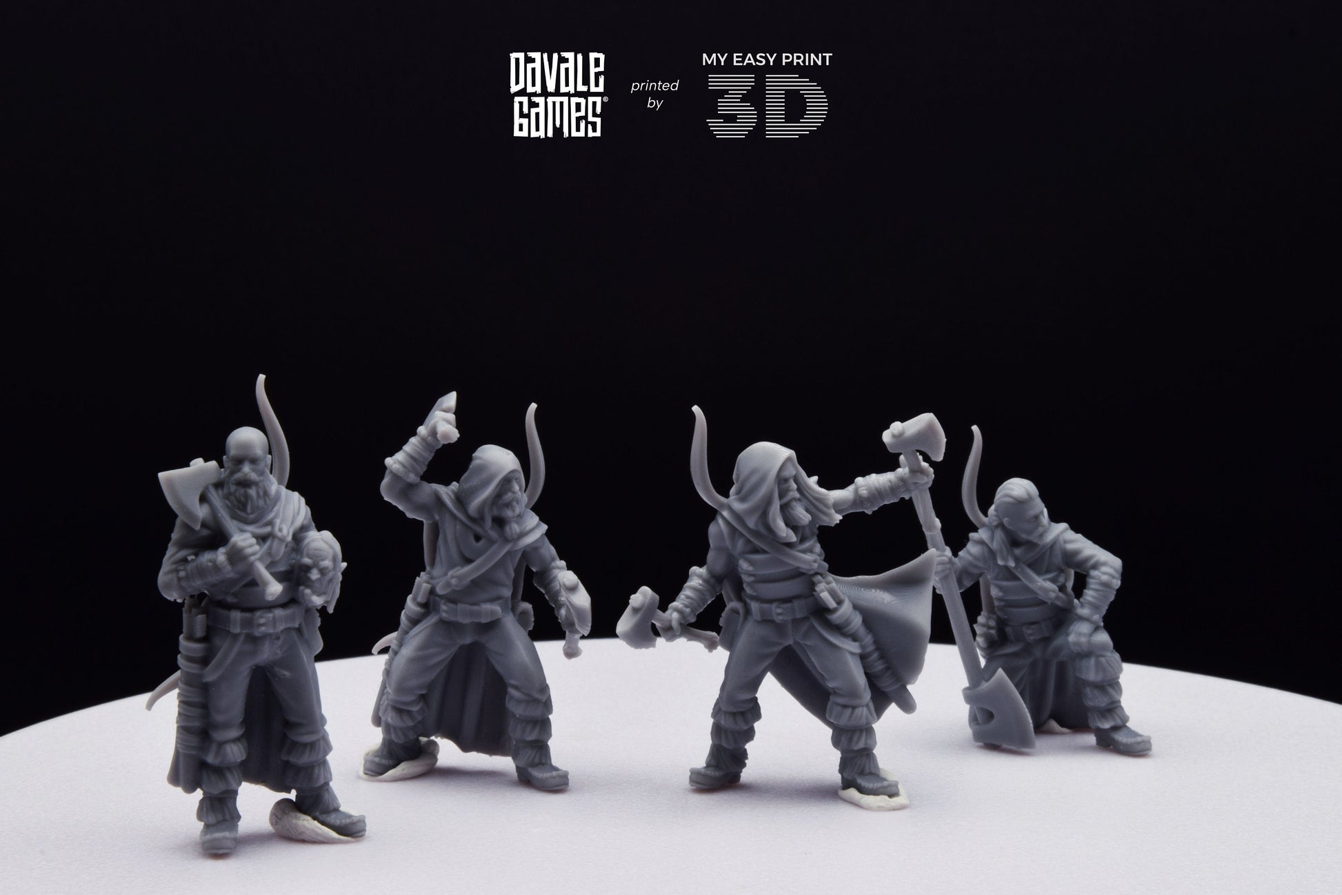 Bearmen on foot New Poses - Davale Games - 3D Printed with high quality resin for LOTR/D&D games