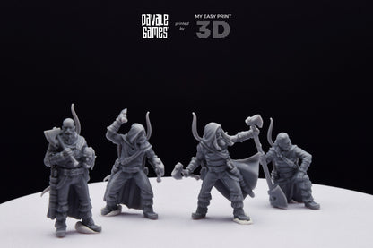 Bearmen on foot New Poses - Davale Games - 3D Printed with high quality resin for LOTR/D&D games
