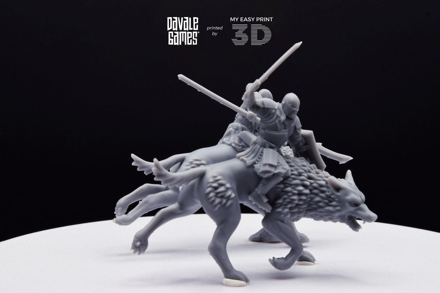 Rider Super Orc - Davale Games - 3D Printed with high quality resin for LOTR/D&D games