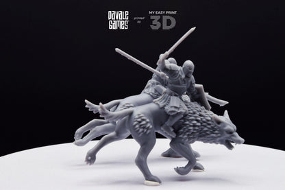 Rider Super Orc - Davale Games - 3D Printed with high quality resin for LOTR/D&D games
