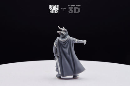 Dragon Army Dark Mage - Davale Games - 3D Printed with high quality resin for LOTR/D&D games