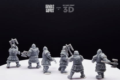 Kalak Guard Dwarf - Davale Games - 3D Printed with high quality resin for LOTR/D&D games