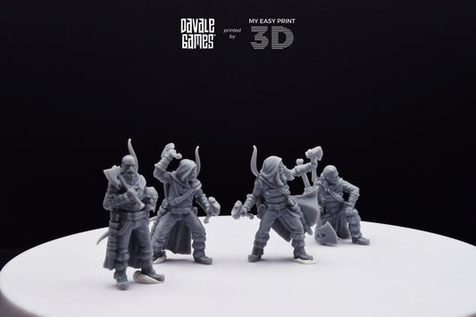 Bearmen on foot New Poses - Davale Games - 3D Printed with high quality resin for LOTR/D&D games