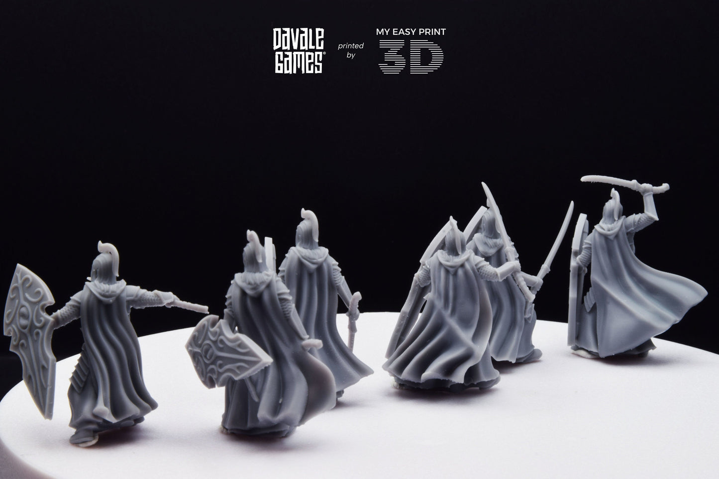 Bloody Elf with Sword and Shield - Davale Games - 3D Printed with high quality resin for LOTR/D&D games