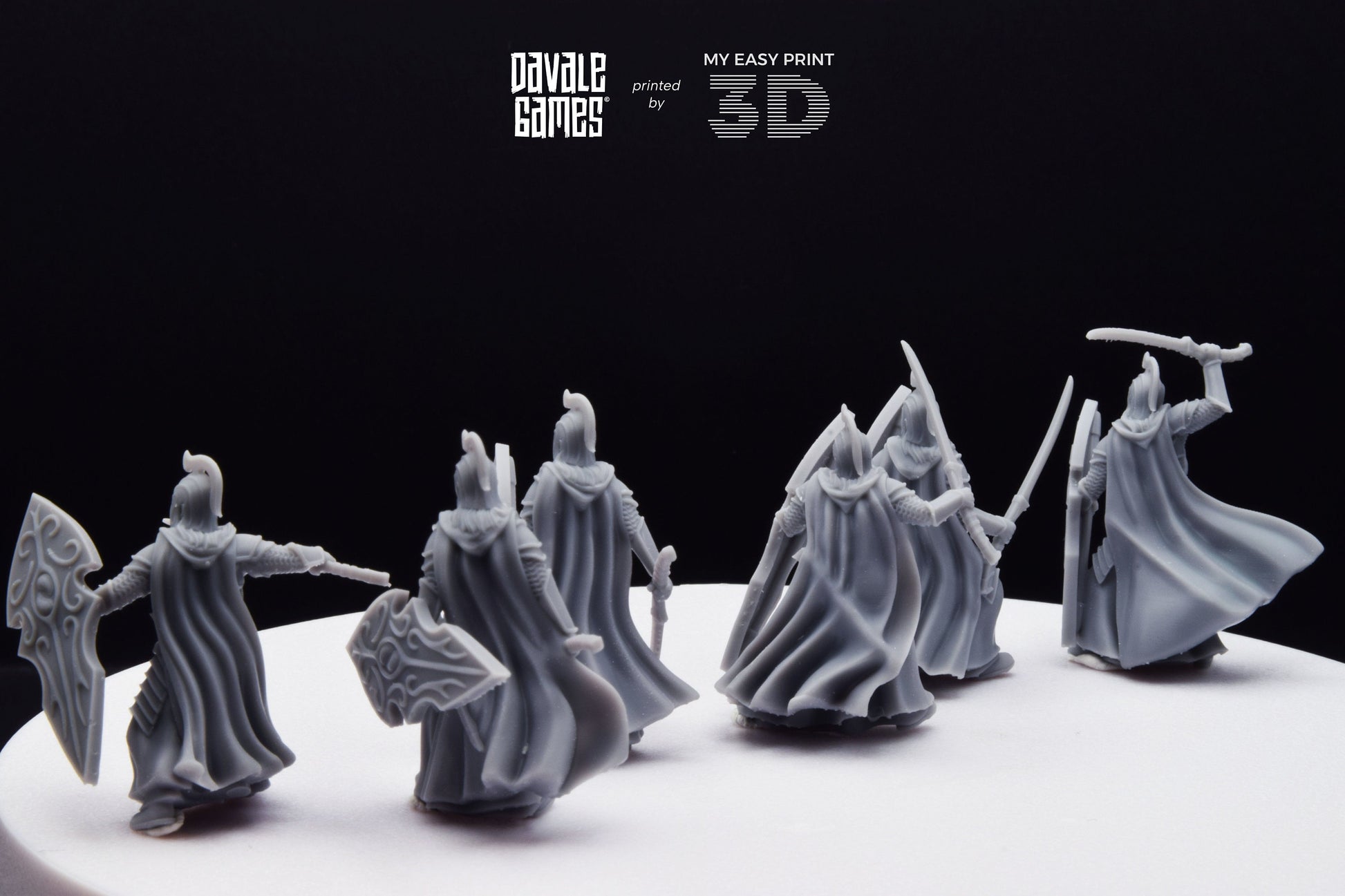 Bloody Elf with Sword and Shield - Davale Games - 3D Printed with high quality resin for LOTR/D&D games