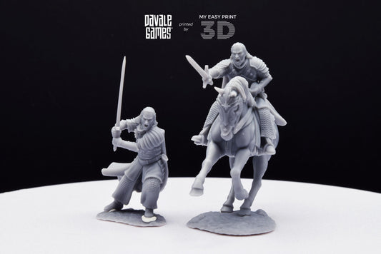Grey Castle - Harold, The keeper of the keys - Foot and Mounted - Davale Games - 3D Printed with high quality resin for LOTR/D&D games