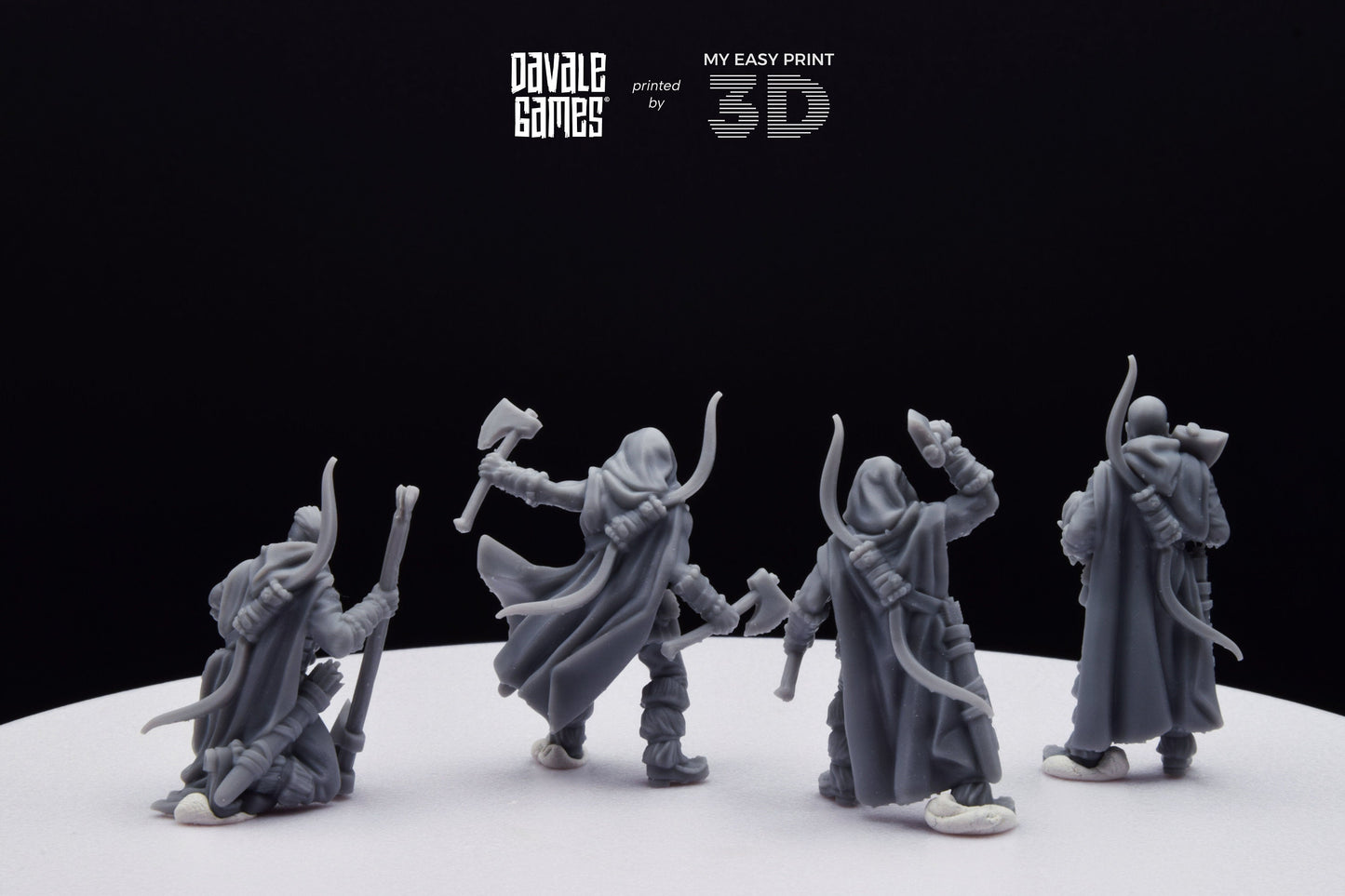 Bearmen on foot New Poses - Davale Games - 3D Printed with high quality resin for LOTR/D&D games