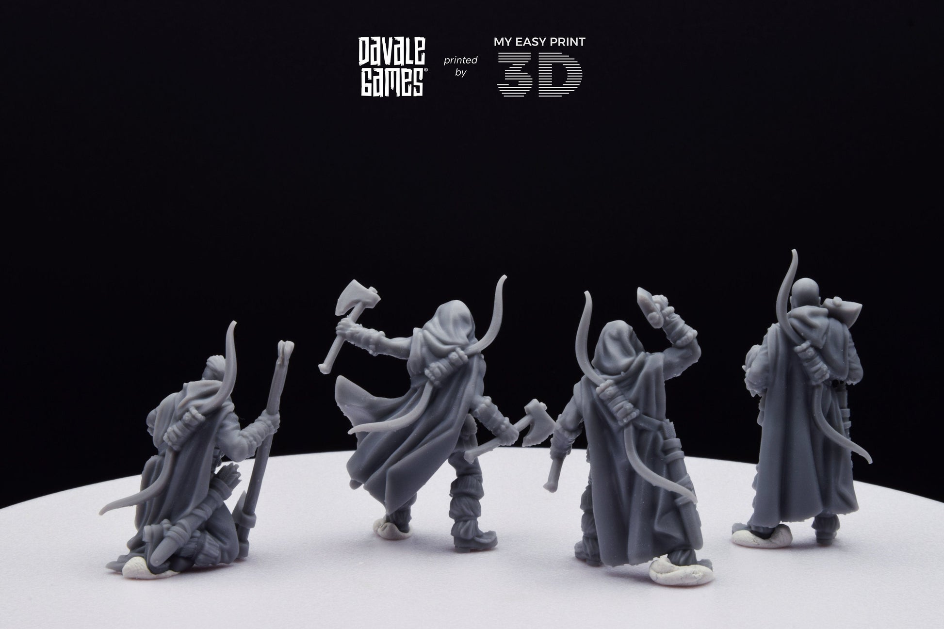 Bearmen on foot New Poses - Davale Games - 3D Printed with high quality resin for LOTR/D&D games