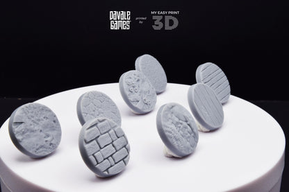 Bases 25 mm - Davale Games - 3D Printed with high quality resin for LOTR/D&D games