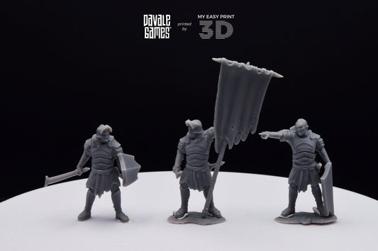 Blood-Handed Command Group - Davale Games - 3D Printed with high quality resin for LOTR/D&D games
