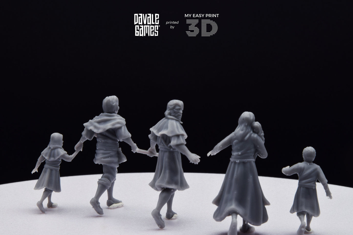 Peasants Fleeing - Davale Games - Historical games - 3D Printed with high quality resin