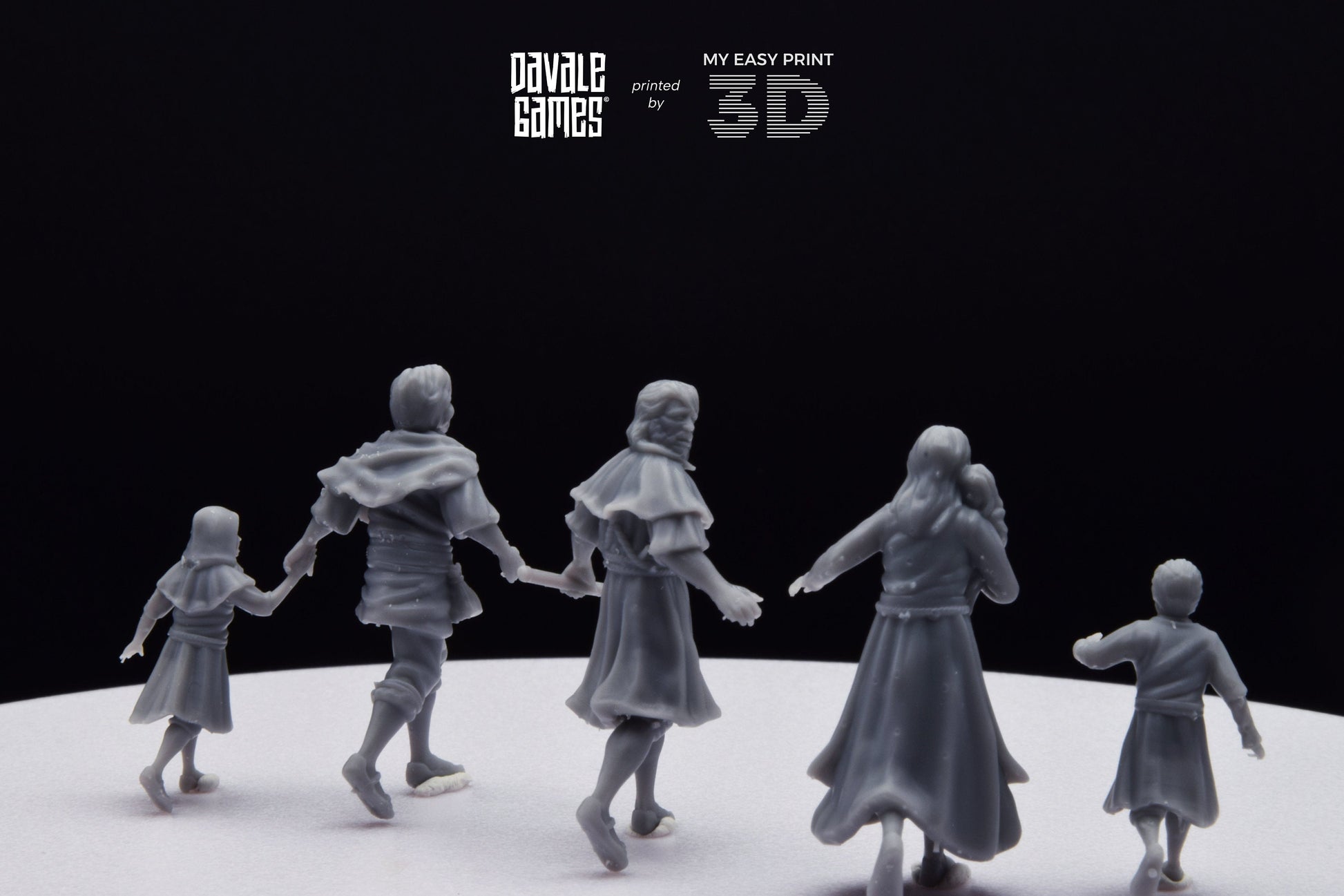 Peasants Fleeing - Davale Games - Historical games - 3D Printed with high quality resin