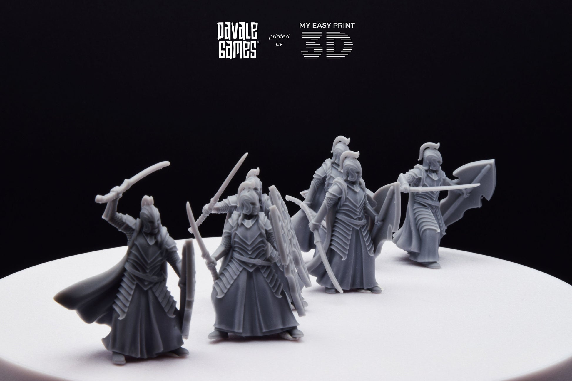 Bloody Elf with Sword and Shield - Davale Games - 3D Printed with high quality resin for LOTR/D&D games