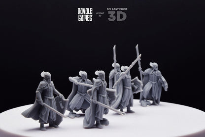 Wood Elf King Guard - Davale Games - 3D Printed with high quality resin for LOTR/D&D games