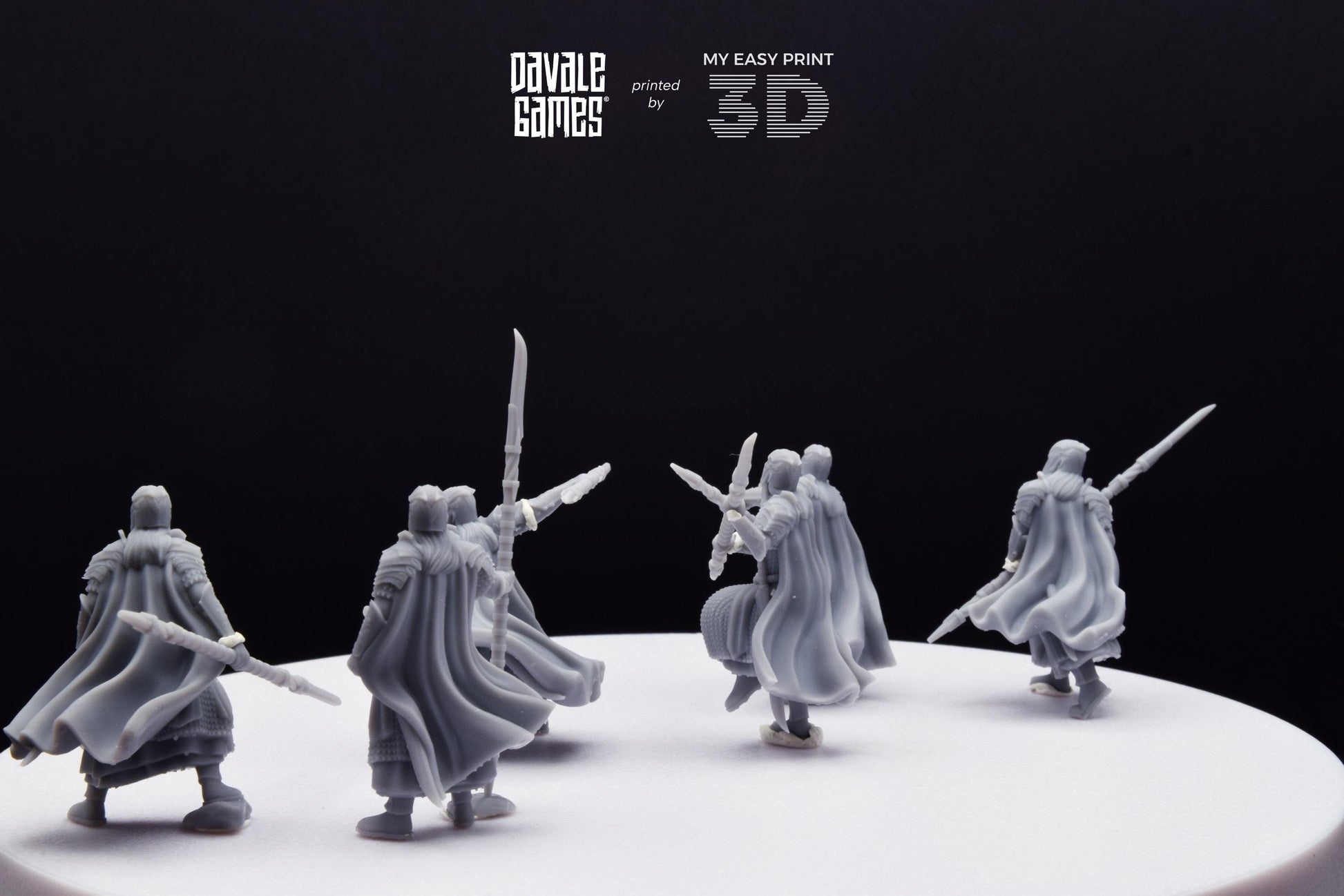 Armoured Wood Elf with Spear - Davale Games - 3D Printed with high quality resin for LOTR/D&D games