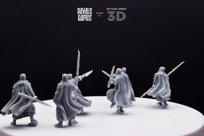 Armoured Wood Elf with Spear - Davale Games - 3D Printed with high quality resin for LOTR/D&D games