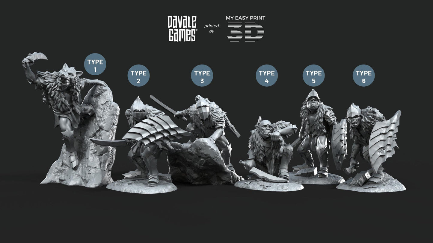 Beast Tamers - Goblins of the cave - Davale Games - 3D Printed with high quality resin for LOTR/D&D games