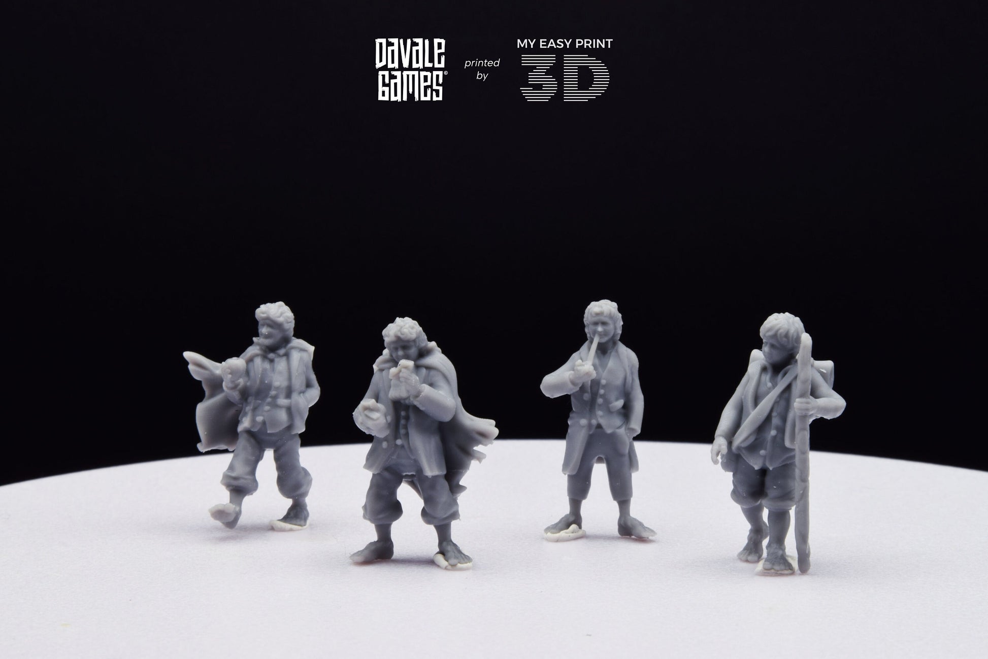 Halfmen Fellow - Davale Games - 3D Printed with high quality resin for LOTR/D&D games