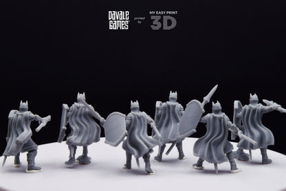 High Human with Spear - Davale Games - 3D Printed with high quality resin for LOTR/D&D games