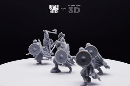 West Humans Warriors - Davale Games - 3D Printed with high quality resin for LOTR/D&D games