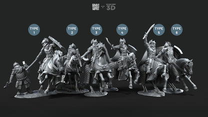 Dragon Army Elite on Horse - Davale Games - 3D Printed with high quality resin for LOTR/D&D games