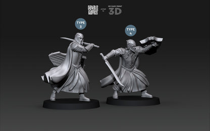 Armoured Wood Elf with Sword - Davale Games - 3D Printed with high quality resin for LOTR/D&D games