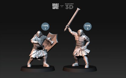 Blood-Handed Captains - Davale Games - 3D Printed with high quality resin for LOTR/D&D games