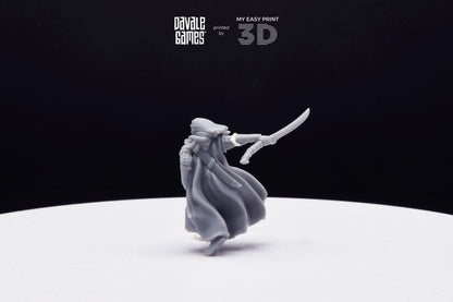 Lord Wandering Elf - Davale Games - 3D Printed with high quality resin for LOTR/D&D games