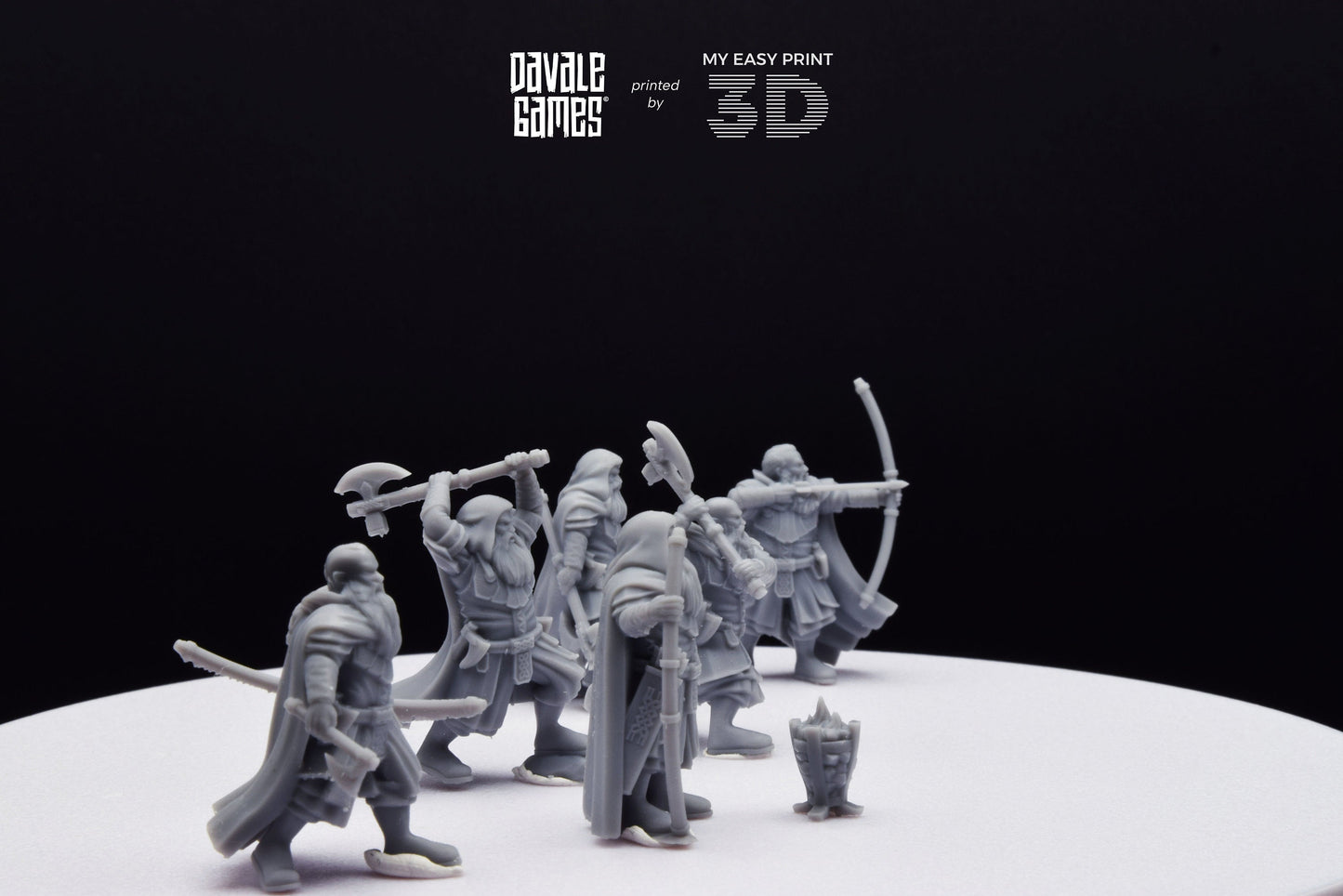 Kalak Dwarf Explorer - Davale Games - 3D Printed with high quality resin for LOTR/D&D games