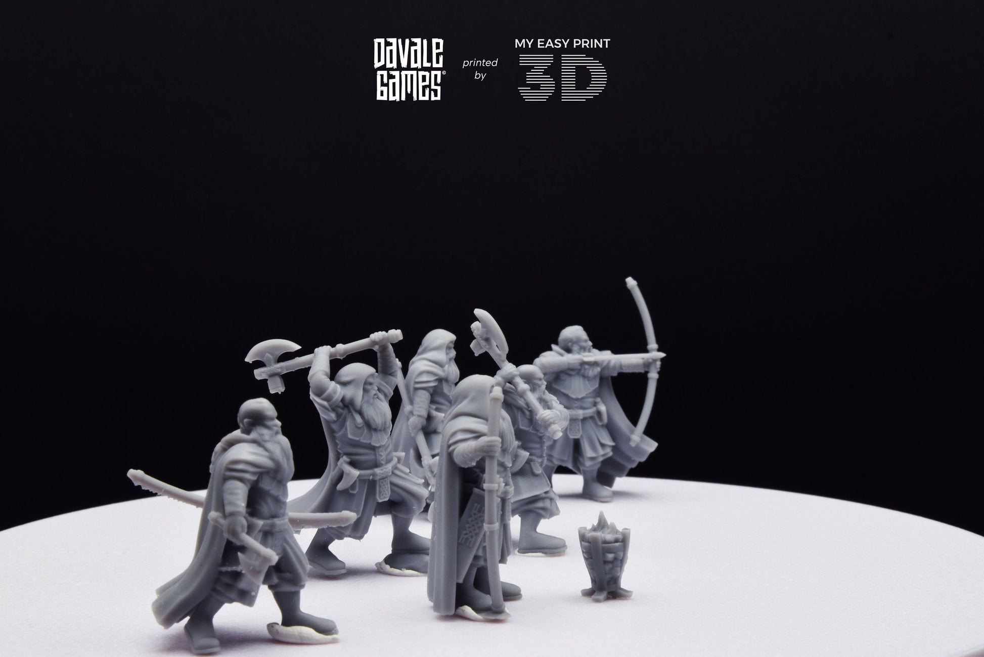 Kalak Dwarf Explorer - Davale Games - 3D Printed with high quality resin for LOTR/D&D games