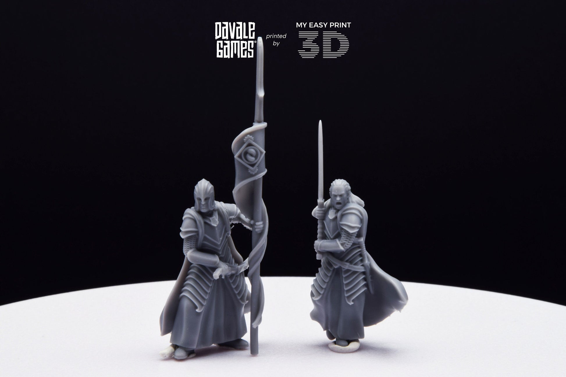 Bloody Elf Commander - Davale Games - 3D Printed with high quality resin for LOTR/D&D games