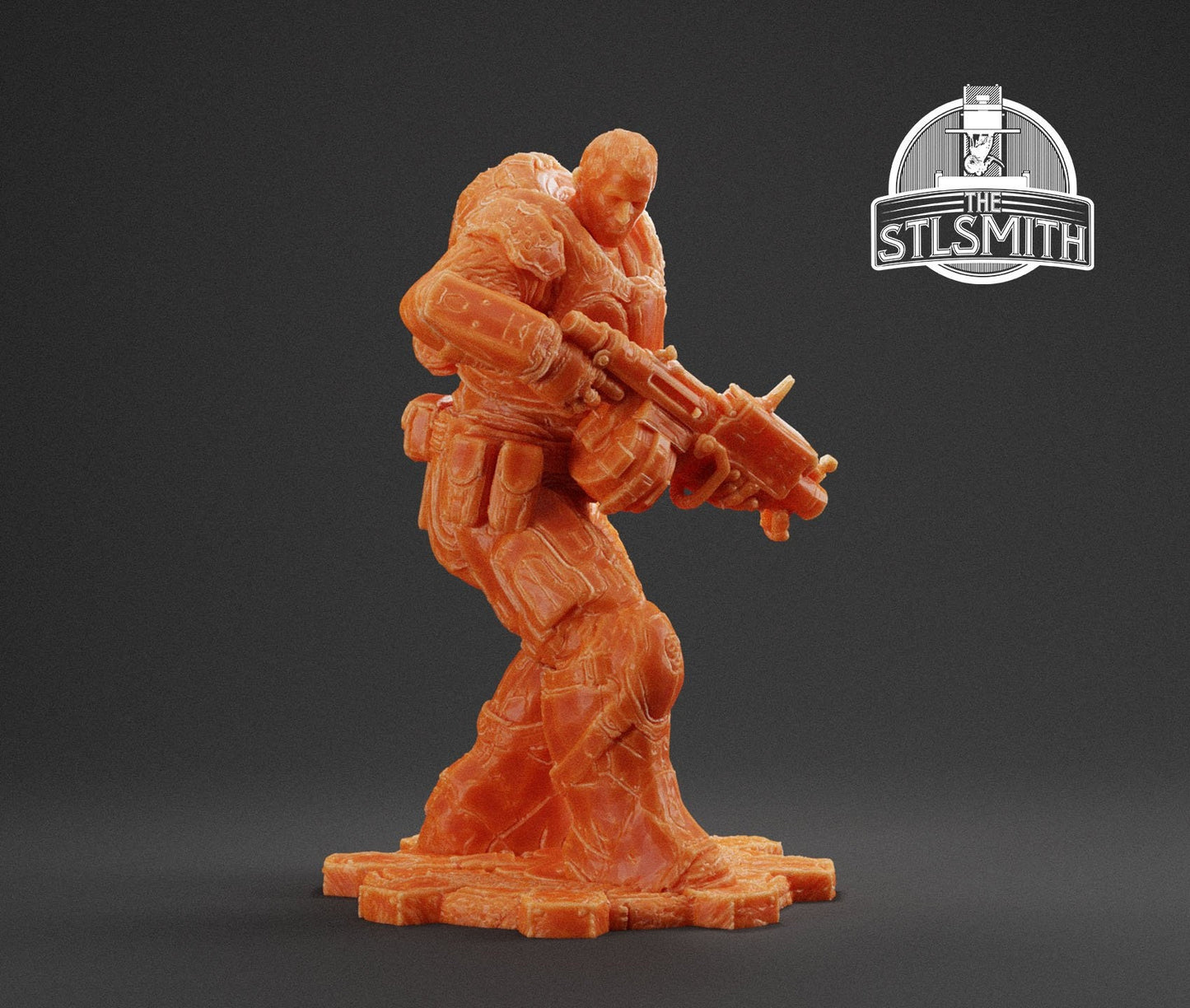 Gears Of War Garron Paduk Ot Miniature - TheSTLSmith - 3D Printed with high quality resin for Skirmish/D&D games