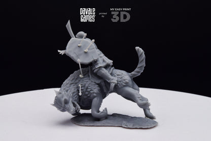 Death Warg Rider - Mounted - Davale Games - 3D Printed with high quality resin for LOTR/D&D games