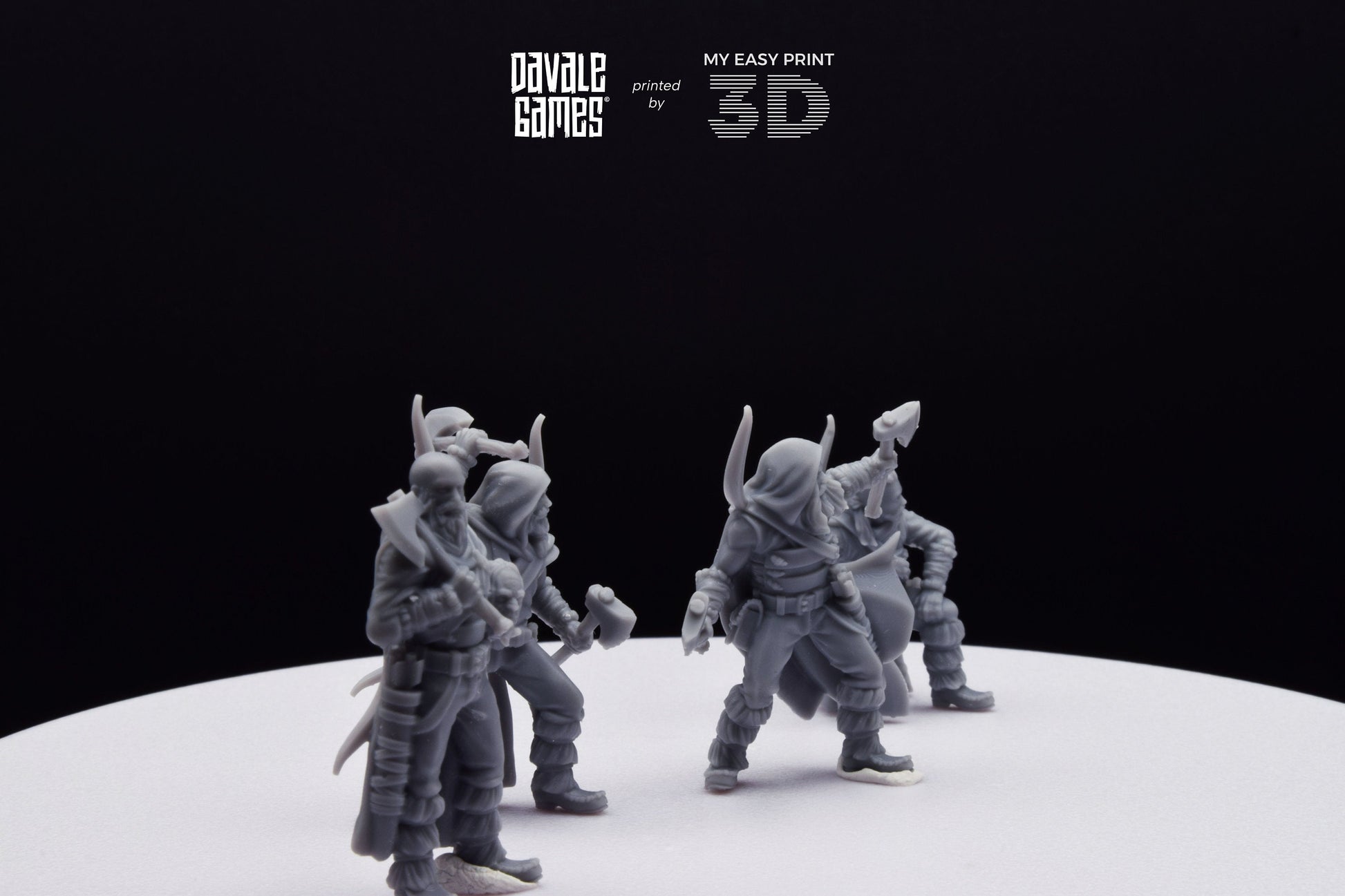 Bearmen on foot New Poses - Davale Games - 3D Printed with high quality resin for LOTR/D&D games