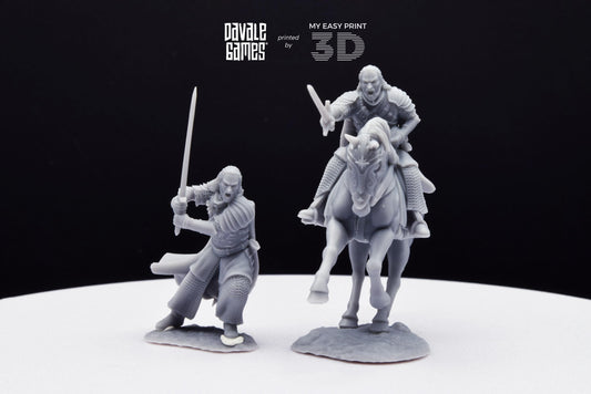 Grey Castle - Harold, The keeper of the keys - Foot and Mounted - Davale Games - 3D Printed with high quality resin for LOTR/D&D games