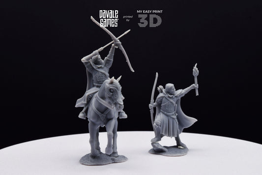 Berf Grey Castle Court Captain - Foot and Mounted - Davale Games - 3D Printed with high quality resin for LOTR/D&D games