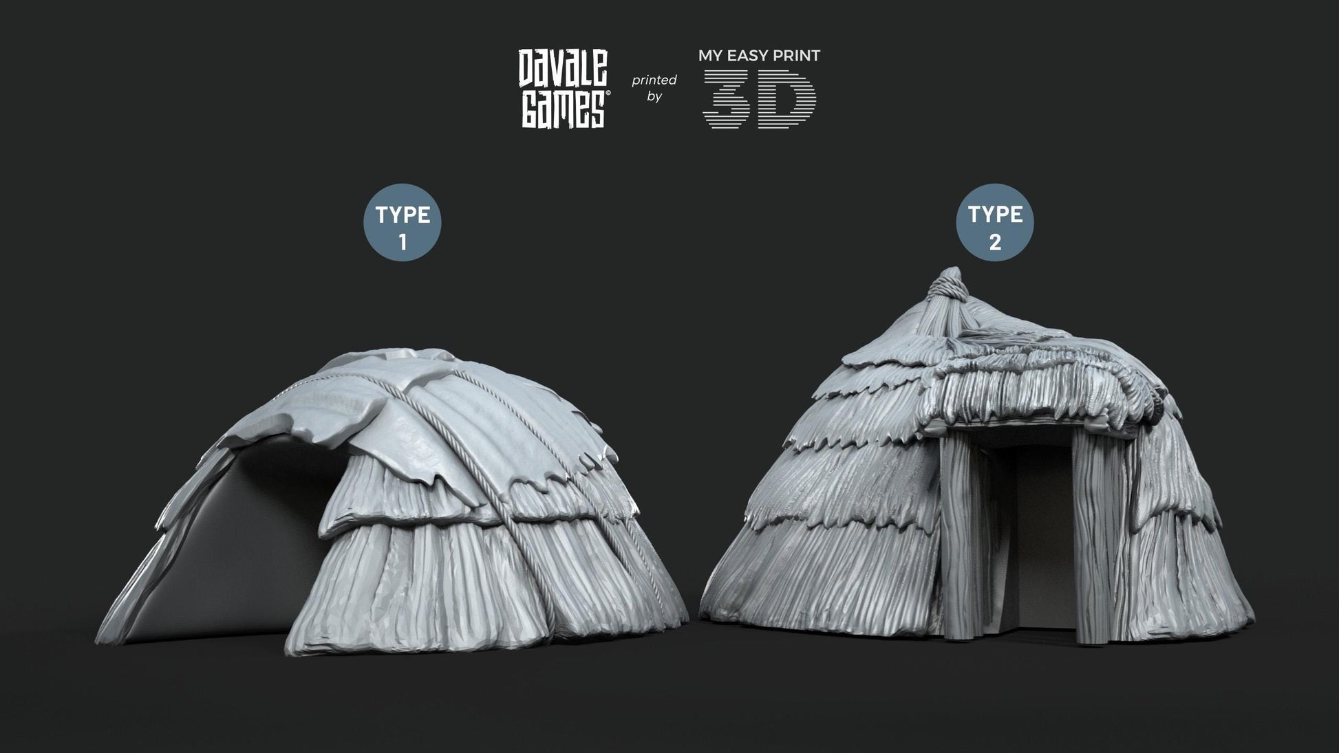 Native Dwelling - Fellmount Reavers - Davale Games - 3D Printed with high quality resin for LOTR/D&D games