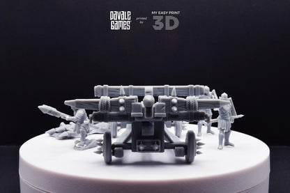 Blood-Handed Balista With Three Orcs - Davale Games - 3D Printed with high quality resin for LOTR/D&D games