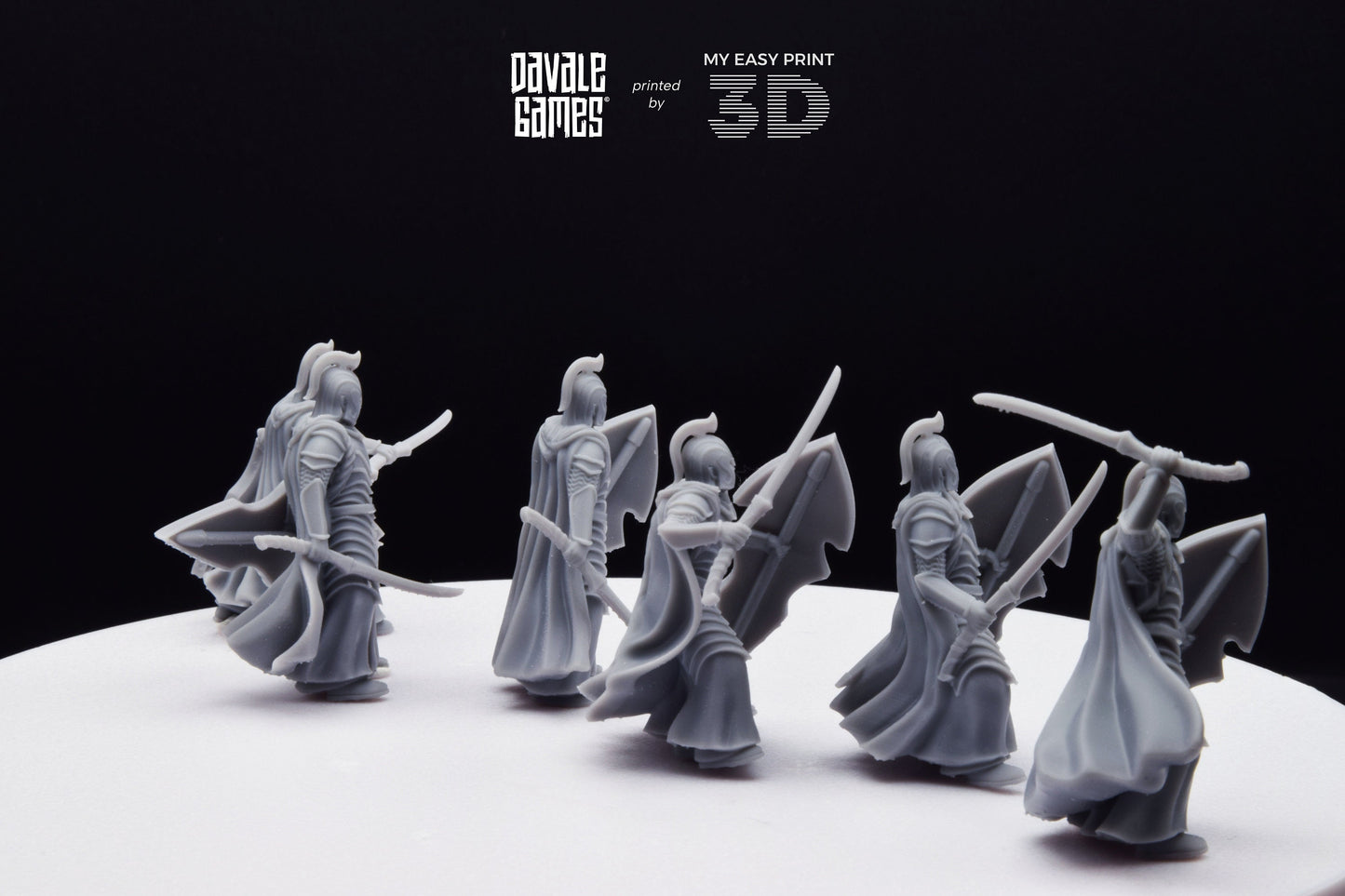Bloody Elf with Sword and Shield - Davale Games - 3D Printed with high quality resin for LOTR/D&D games