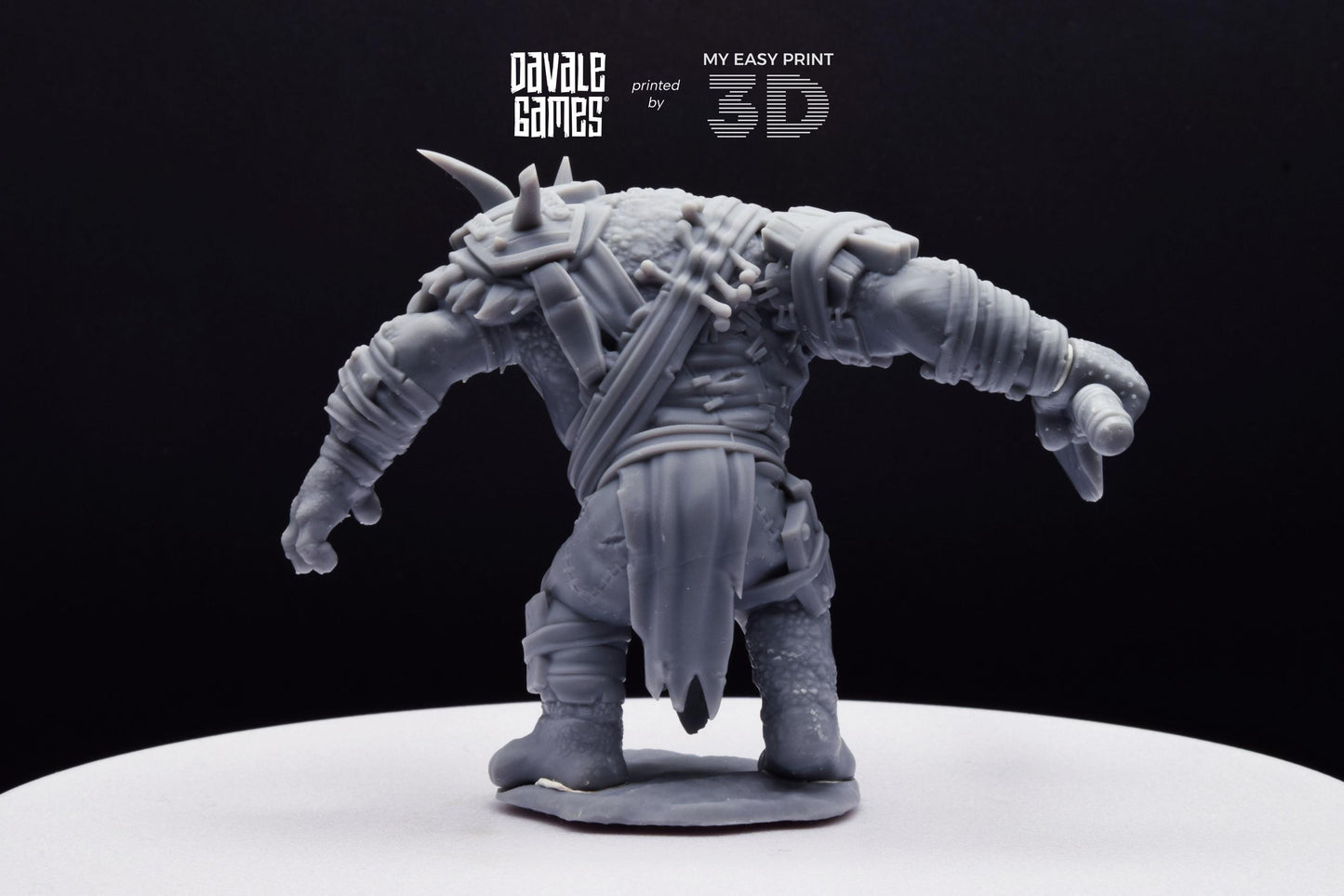 Anagar Troll Commander - Dead City - Davale Games - 3D Printed with high quality resin for LOTR/D&D games