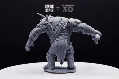 Anagar Troll Commander - Dead City - Davale Games - 3D Printed with high quality resin for LOTR/D&D games