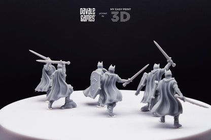 High Human Warrior with Sword and Shield - Davale Games - 3D Printed with high quality resin for LOTR/D&D games