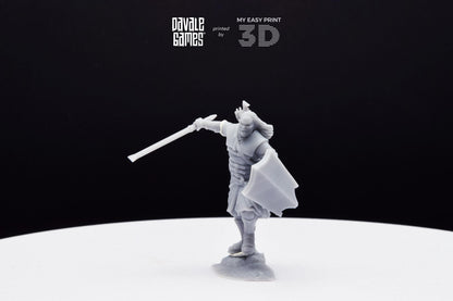 Outrider blood handed Main captain - Davale Games - 3D Printed with high quality resin for LOTR/D&D games