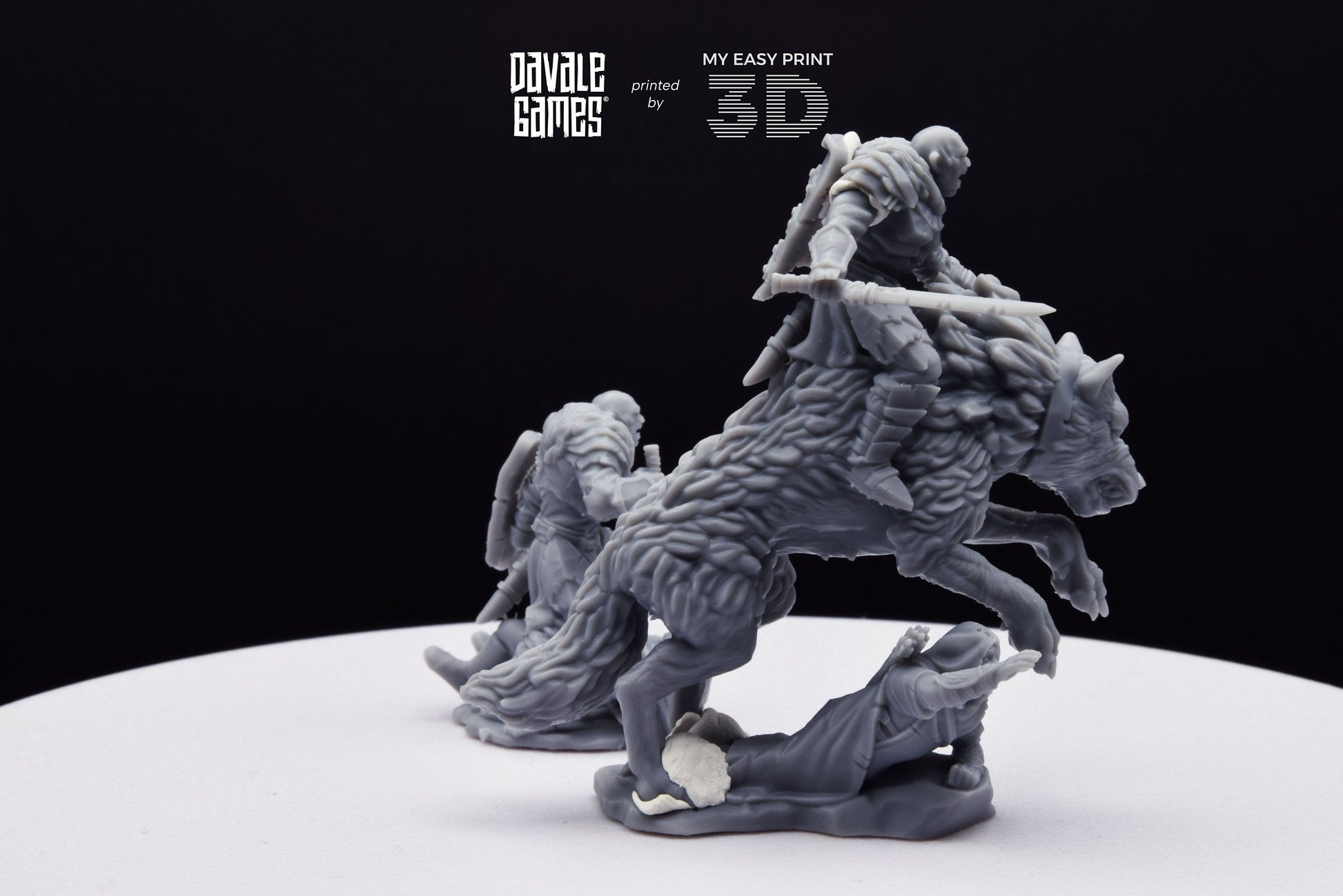 Korvog, Orc Lord Commander - Foot and Mounted - Davale Games - 3D Printed with high quality resin for LOTR/D&D games