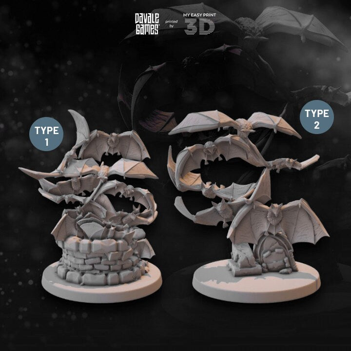 Bats Warbrand - Davale Games - 3D Printed with high quality resin for LOTR/D&D games
