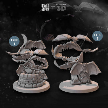 Bats Warbrand - Davale Games - 3D Printed with high quality resin for LOTR/D&D games