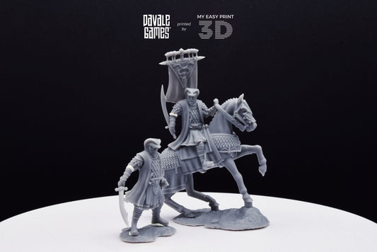 Snake Lord - Foot and Mounted - Davale Games - 3D Printed with high quality resin for LOTR/D&D games