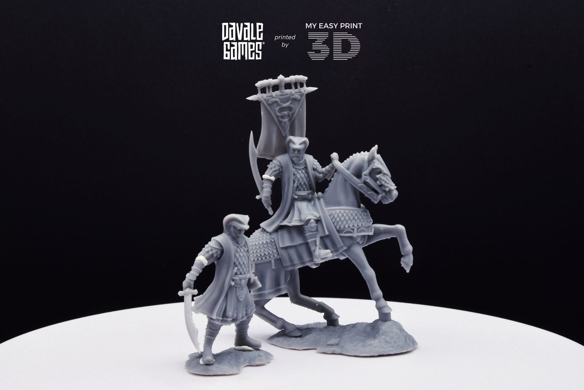 Snake Lord - Foot and Mounted - Davale Games - 3D Printed with high quality resin for LOTR/D&D games
