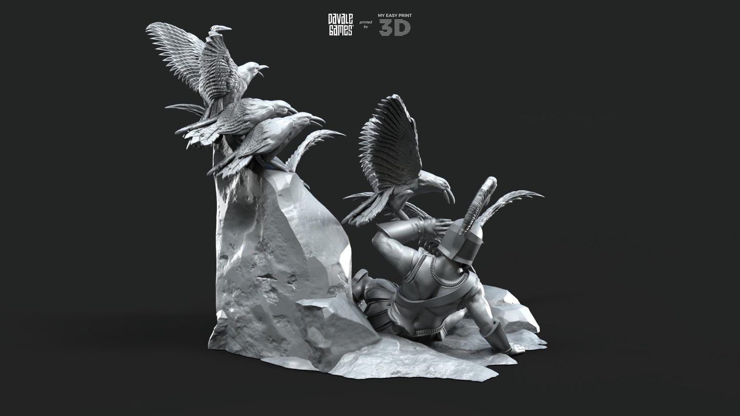Flock of crows - Scenery - Davale Games - Mythological games - 3D Printed with high quality resin